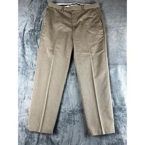 Ralph Lauren Men's Corduroy Pants 36x32 Beige Tan Flat Front Straight Leg